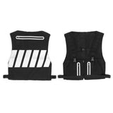 Reflective Safety Vest Cycling Clothes Waistcoat for Courtyard Training Sports EquipmentBlack White V1294-YM0901-3111210127211
