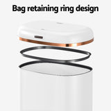 Devanti 38L Motion Sensor Bin Rubbish Automatic White SB-40L-S06-WH