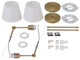 Wall Sconces Sets of 2 Hardwired Bathroom Vanity Light Fixture with Whiteshade E26 E27 Wall V1294-YM0703-3119230086211