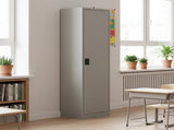 Single-Door Metal Tall Cabinet Shelf Storage for Home Office Gym V63-844431
