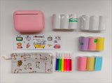 Pink X6 Mini Portable Bluetooth Instant Photo & Note Printer for Students - Deluxe 20-Piece Gift Set V888-ELOSUNG42687