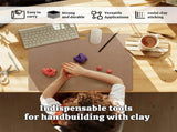 Clay Wedging Board with Convenient Built-in Handle - 24 x 18" Portable Clay Board for Ceramics, Clay V1258-DP02-C-910
