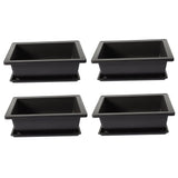 Black Plastic Planter Pots with Drainage Saucers, Garden Flowerpots Set for Indoor and Outdoor Home V1366-AZ2-W-13489