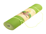 Powertrain TPE Yoga Exercise Mat Home Gym Pilates Fitness 8mm Thick in Green YM-TPE-DHG-GN