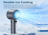 BLUE Hurricane Ice-Bag High-Speed Fan100-Speed Adjustable, Second-Level Cooling, Lightweight and V1232-SCFS003