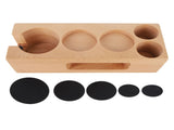 Wood Coffee Filter Tamper Holder Wooden Coffee Tamper Mat Stand for Home Cafe Restaurant Hotel V1294-YM0521-3118230076011