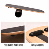 VERPEAK Wooden Balance Board Trainer with Adjustable Stoppers V227-9300302026310