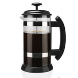 i cafilas 1000ml Stainless Steel French Press Pot Cafetiere Coffee Cup Borosilicate Glass Coffee V1294-YM0901-H23228