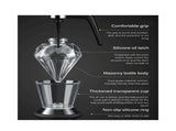 200ml Oil Honey Dispenser - Syrup Sauce Glass Pourer - Diamond Pot and Stand V238-SUPDZ-39950963802192