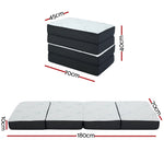 Giselle Bedding Foldable Mattress Folding Foam Sofa Bed Mat Bamboo FOAM-MFM-RAFA-BAM-BK