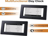 White Crystal Clear 7-Inch Digital Day Clock with Auto Dimming & Voice Assist - Perfect for Seniors V888-ELOSUNG18094