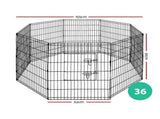 36" 8 Panel Pet Dog Playpen Puppy Exercise Cage Enclosure Fence Play Pen V610-FLATIRON-36