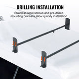 2 Bars Van Roof Ladder Rack 500 LBS Adjustable 35.8" to 57.5" Alloy Steel V952-XSHCH23502948LXWQV0