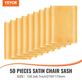 VEVOR Stretch Spandex Chair Sashes Bows, Chair Slipcover and Stretch Chair Sash, Elastic Chair V952-YTZSDJS50PCS79W25V0