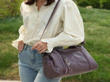Large Capacity Tote Bag Soft Faux Leather Handbag with Shoulder Strap Multiple Pockets for Work V1366-AZ2-W-14881