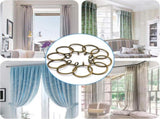 44 Pack Curtain Rings with Eyelets, Metal Drapery for Pinch Pleat Curtains, Drape Ring 1.5 Inch I D, V1259-DP01-A-4349
