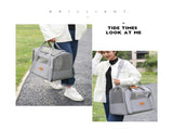 Foldable Soft-Sided Pet Carrier for Travel - Fits Cats & Small Dogs Under 6kg, with Removable Plush V888-ELOSUNG35855