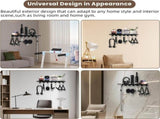Floating Shelf Home Gym Weight wall Storage Equipment Hanger Metal Rack Holder Wall Mount with Hooks V1192-AZ-W-6959