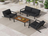 Aidan Garden Furniture Set in Slate Grey 5 pieces V264-OTF-544A-DGR-5PC