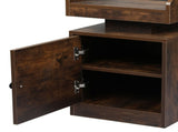 Levede Bedside Table USB Charger Outlet RGB Oak NI1049-OA