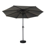 Instahut Outdoor Umbrella 3m Base Beach Pole Garden Tilt Sun Patio UV Charcoal UMB-POLE-3-TIL-BASE-CO