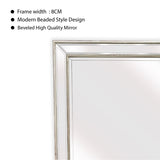 Silver Beaded Framed Mirror - Free Standing 50cm x 170cm V292-MIRR-BDD011