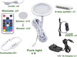 RGB Color Changing LED Under Cabinet Lighting Kit,Aluminum Slim Cabinet LED Puck Lights for Kitchen V1171-CC-AYLBHA012-AU