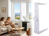 Adjustable Zipper Portable AC Door Seal Curtain, Flexible Air Blocking Sliding Door Vent Kit For V1369-AZ3-W-14089