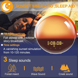 1 Pack Wake Up Light Alarm Clock with FM Radio and Sunrise Sunset Simulation V1188-MS-325-0280