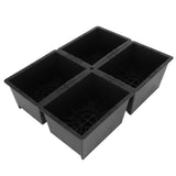 4Pcs Stackable Bed Risers ABS Anti Slip Furniture Risers for Bed Desk Sofa Table Black 4 Inch V1294-YM0901-3114230085311