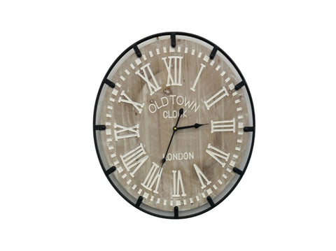 Industrial Wall Clock - 60cm V292-CL-IND-60-NAT