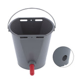 8L Plastic Feeder Bucket with Nipples Check Valves Feeding Equipment for Livestock UseFor Calf V1294-YM0901-3111210205311