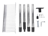 Bow Rake Garden Rake with Detachable Long Handle 21 Tines Garden Tool for Loosening Soil Gathering V1294-YM0901-3111250160611