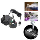 New Mini Fog Machine USB 5V Water Pump Maker with 4 LED Lights & Suction Cup Adjustable Black V1366-AZ2-W-16402