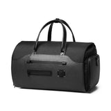 Men's Black Waterproof Multi-Functional Travel Duffel Bag - Foldable Short Trip Gym Bag with Shoe V888-ELOSUNG15019
