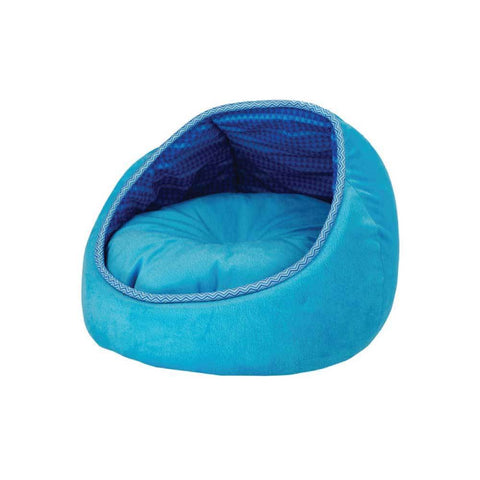 Cat Bed - Fleece Blue Monaco Lounge Couch Cave Plush Cushion Pet All For Paws V238-SUPDZ-31703296180304