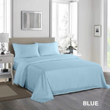 Royal Comfort 1200TC Ultrasoft 4 Piece Sheet Set - Double - Sky Blue ABM-205603