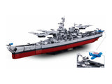 Sluban B1291 Model Kit 1350 USS Missouri BB63 Mighty Mo Battleship Warship WWII Navy Vessel Bo SLB1291