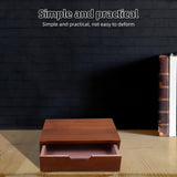 Small Wooden Desktop Drawer Organizer with Individual Brown Drawers for Office and Home Storage V1369-AZ3-W-17061