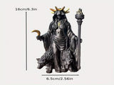 Dark Mystical Goddess Ornament wearing a golden ray-like headdress, her face hidden beneath a dark V1102-NVZMBJ001