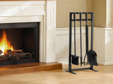 Fireplace Tool Set, 5 PCS Fire Tool Set and Holder with Square-Frame Stand, Tongs, Ash Shovel, V952-BLGJTJ5JTFKGGFSK1001V0