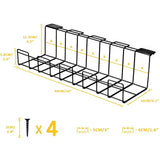 2 Pack Under Desk Cable Management Tray, Black V178-34363