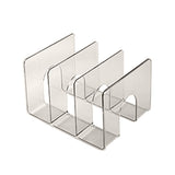Desktop 3 Grid Bookend Transparent Vertical Book Organizer Divider Book Desktop Shelf for School V1294-YM0901-3117240232412
