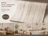 Self Adhesive Background Wallpaper 0.45x6M, Ivory Yellow Wood Grain, Cozy House Renovation V1221-XM-LB1758-GM62