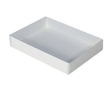 50 Pack of White Card Square Box - Clear Slide On Lid - 20 x 20 x 8cm - Large Beauty Product Gift V382-50WHITEHAMP20X20X8