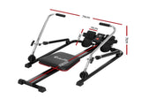 Everfit Rowing Machine 12 Levels Hydraulic Rower Fitness Gym Home Cardio ROWING-OIL-12L-BK