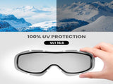 OutdoorMaster OTG Ski Goggles - Over Glasses Ski/Snowboard Goggles for Men, Women & Youth - 100% UV XFOM-OM5-BLGY