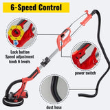 Vevor Drywall Sander Electric Drywall Sander 750W Foldable Wall Sander LED Strip Light V952-QMDMJ750WZDDD0001V3