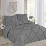 Beverley Charcoal 3 Pce Lightly Quilted Polyester Cotton Coverlet Set Queen V442-STT-COVERLET-BEVERLEY-CHARCOAL-QS
