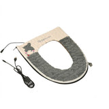 USB-Powered Heated Toilet Seat Cover with Soft Plush and Waterproof PU Leather, Adjustable V1341-ZY-J7PZFY5K-GREY